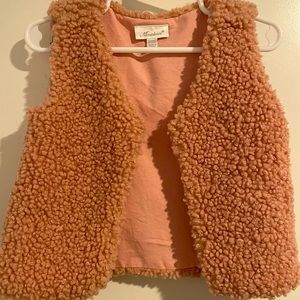 Pink Fuzzy Toddler Winter Vest: 24 months